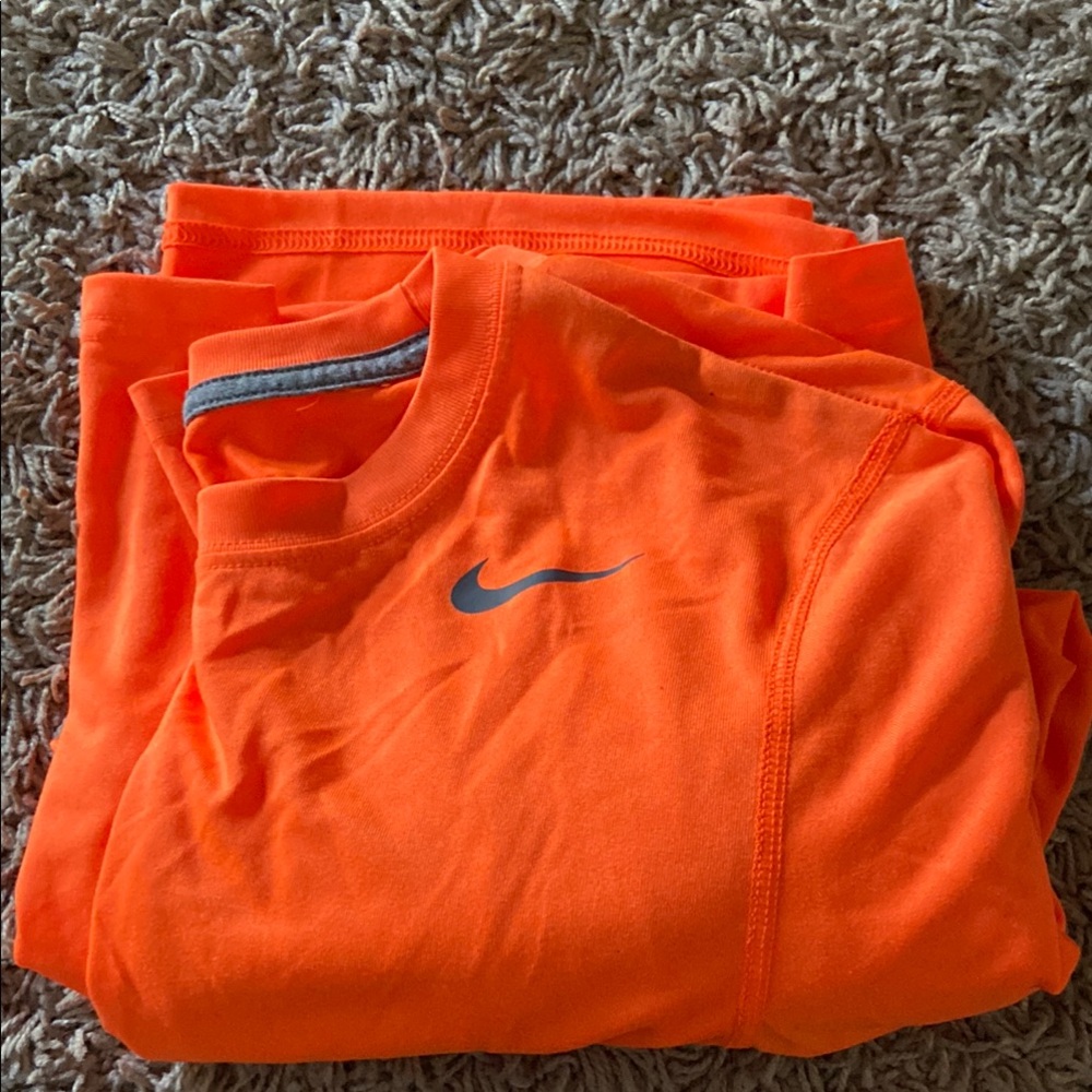 Nike Orange Long Sleeve Performance Tee